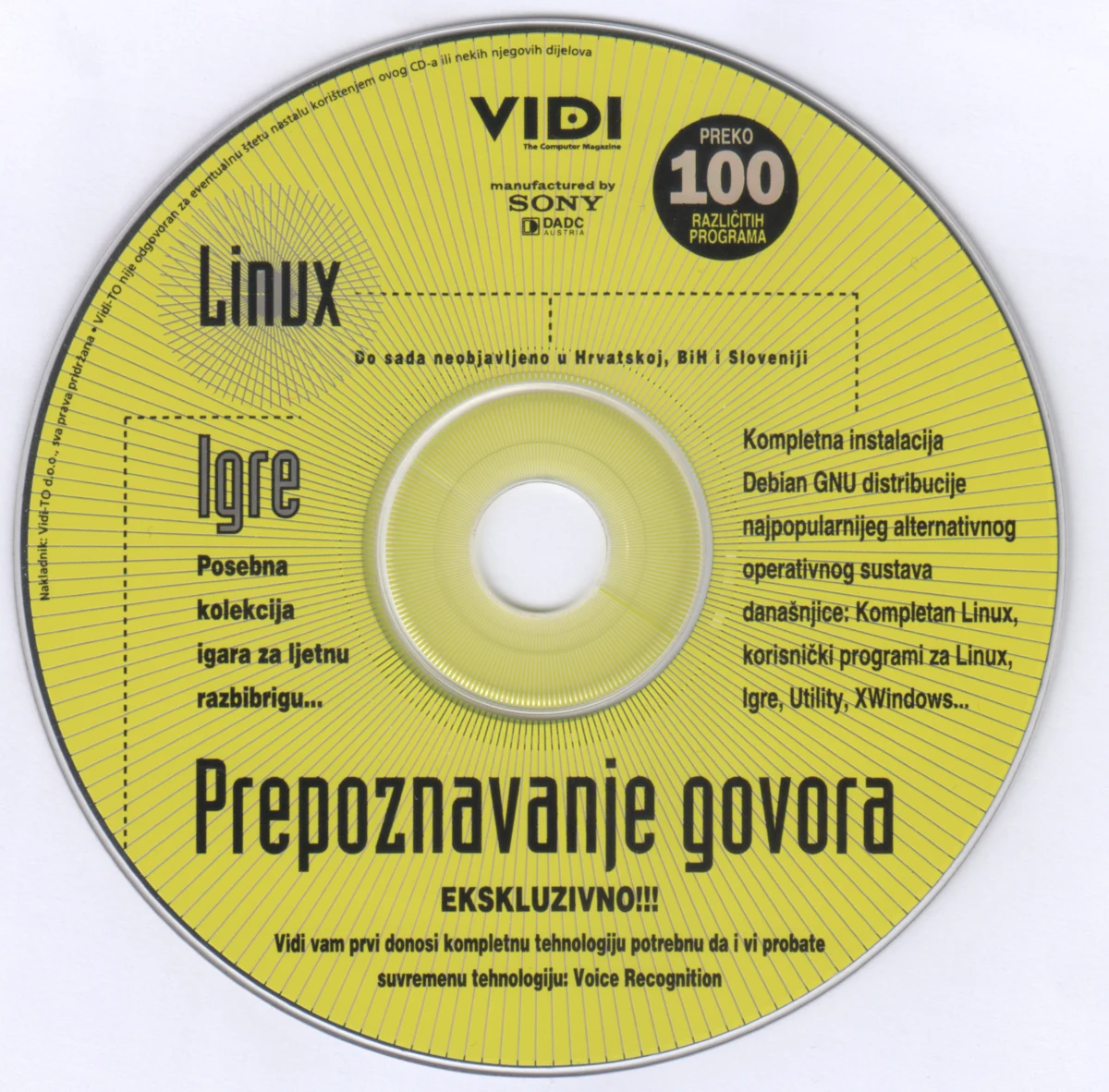 The VIDI 29-30 cover disc